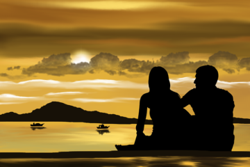 Couple sunset for HIV discordant couples