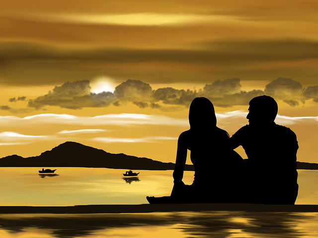 Couple sunset for HIV discordant couples